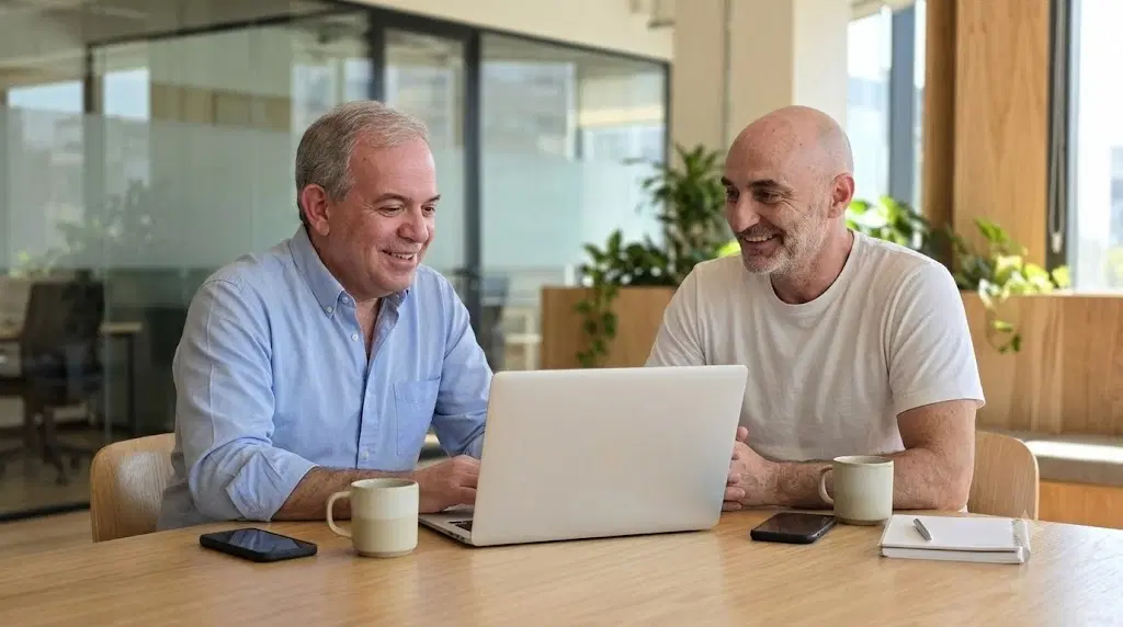 Diego Socolovsky y Fernando Lapchik trabajando juntos